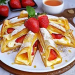 Triangles feuilletés aux fraises : un dessert croustillant, crémeux et gourmand