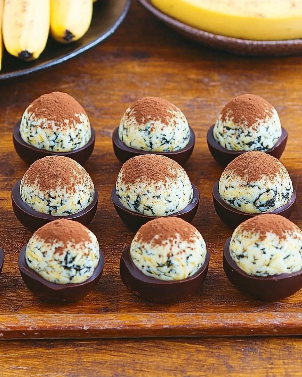 Truffes à la Banane à 2 Ingrédients : Version Classique et au Cacao
