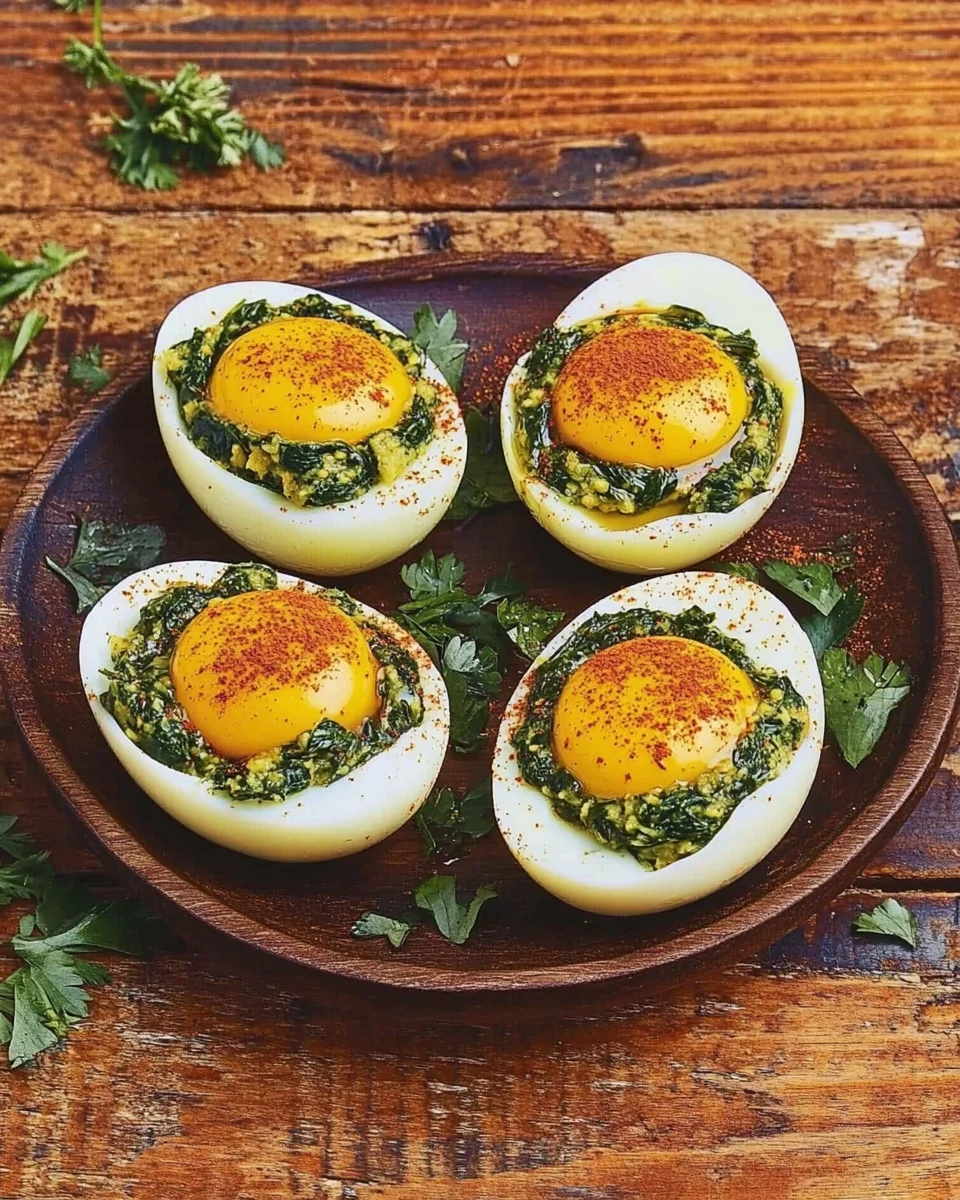 Œufs Farcis aux Épinards : Une Recette Savoureuse et Gourmande image 2