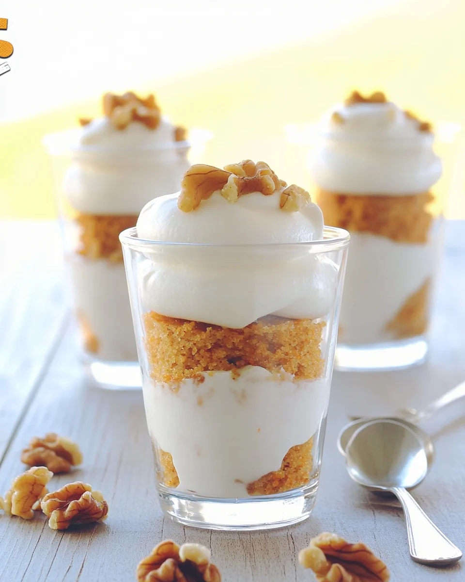 Verrines de Carrot Cake à la Chantilly