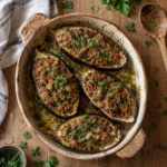 Aubergines Farcies à la Viande Hachée et aux Herbes