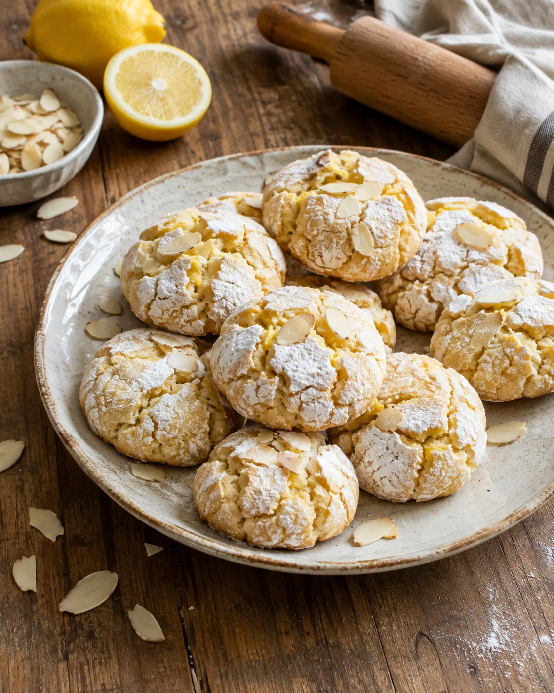Biscuits Craquelés Moelleux aux Amandes et au Citron — Sans Beurre ni Huile image 2