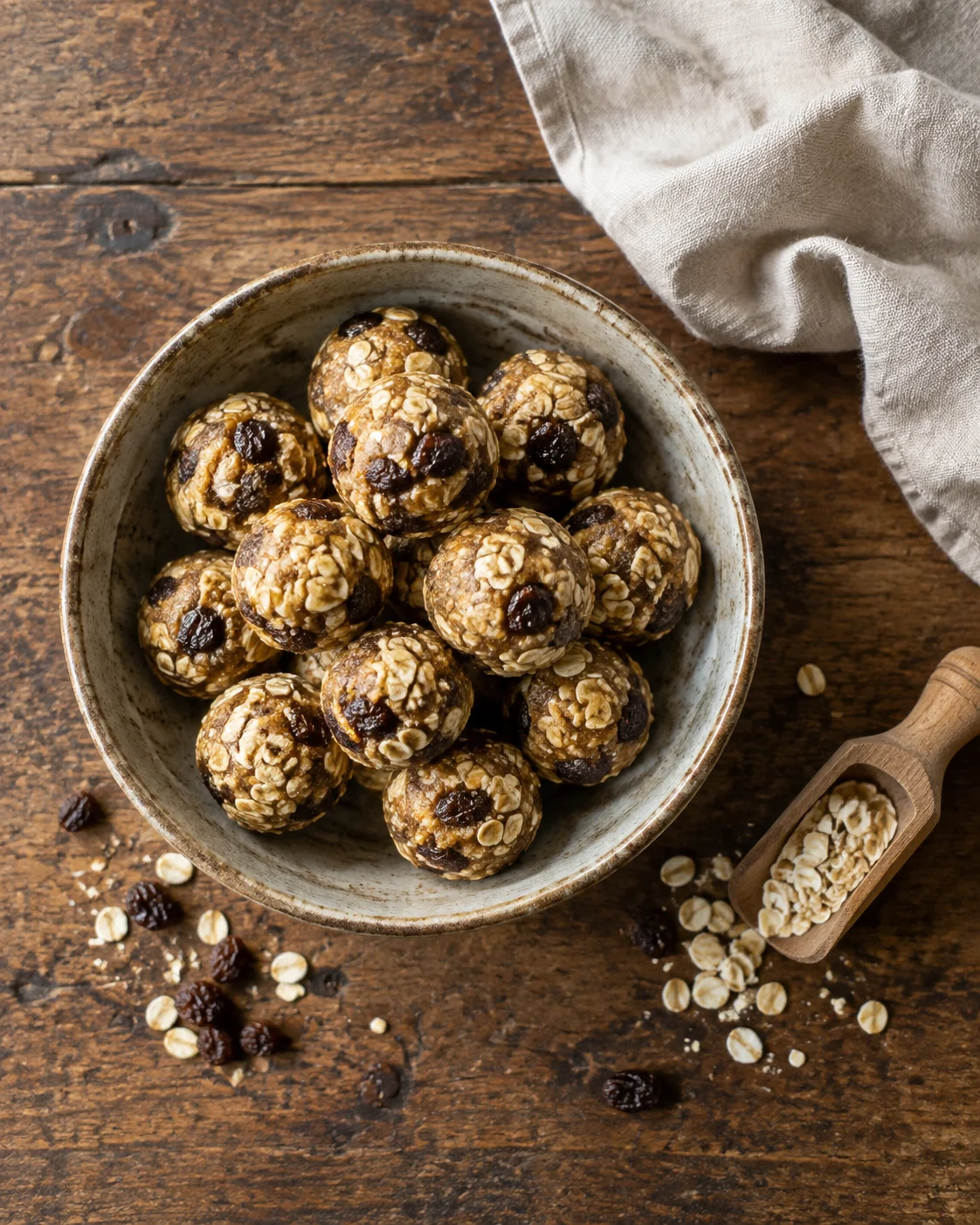 Boules d’Énergie aux Flocons d’Avoine et Raisins Secs – Saines et Sans Cuisson image 2