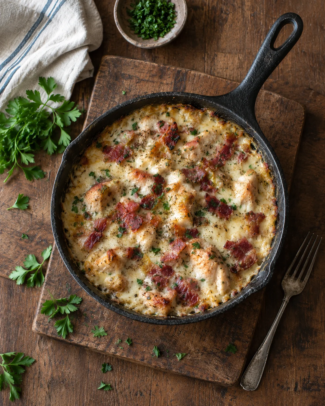 Casserole Poulet, Bacon & Ranch — Crémeuse, Gourmande et Réconfortante image 2