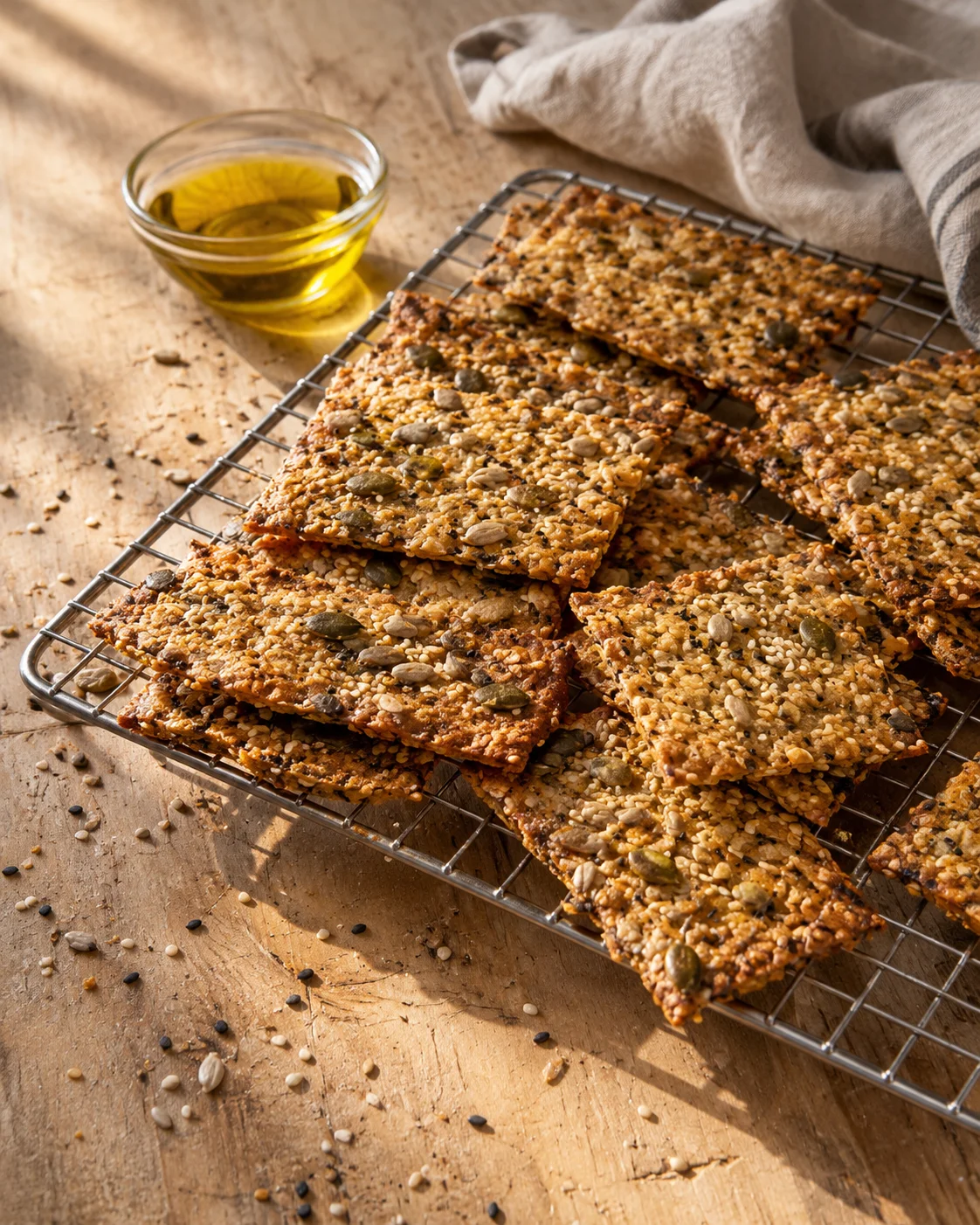 Crackers aux graines cuits au four : une recette saine et croustillante