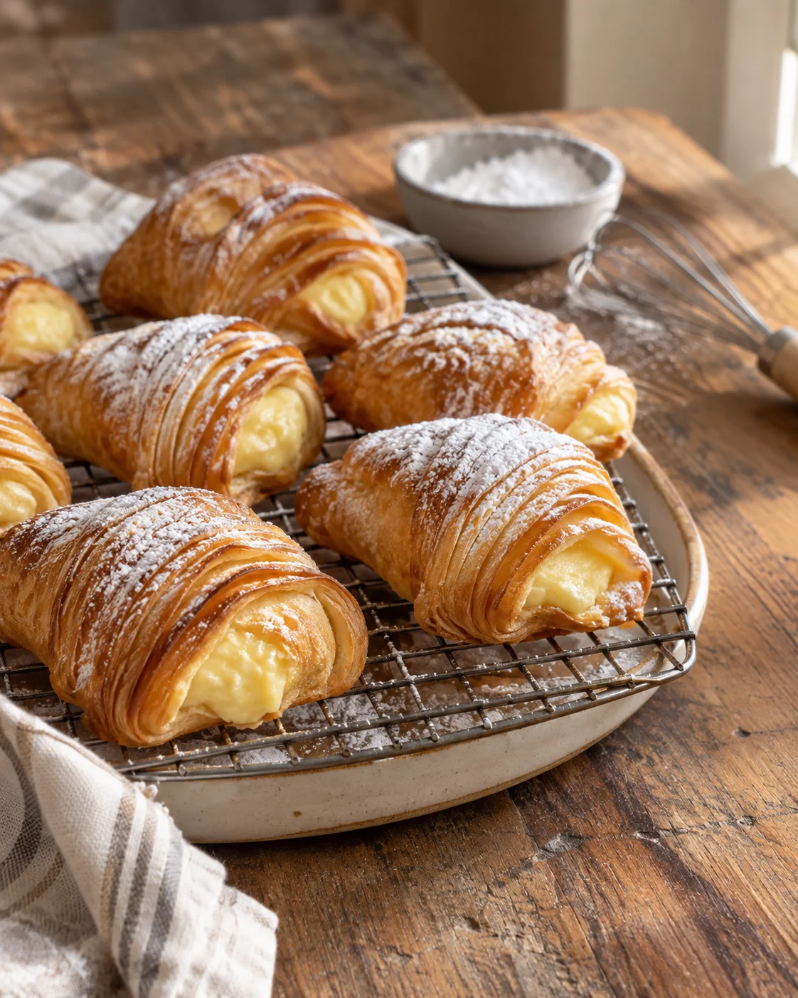Feuilletés Italiens Traditionnels à la Crème Pâtissière