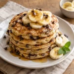 Fluffy Pancakes à la Banane et aux Pépites de Chocolat — Sans Sucre Ajouté