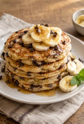 Fluffy Pancakes à la Banane et aux Pépites de Chocolat — Sans Sucre Ajouté