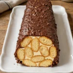 Gâteau aux Biscuits Sans Cuisson — Crème Vanillée et Chocolat Croquant