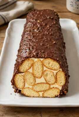 Gâteau aux Biscuits Sans Cuisson — Crème Vanillée et Chocolat Croquant