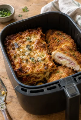 Lasagnes au Bleu et Poulet Cordon Bleu à l’Air Fryer