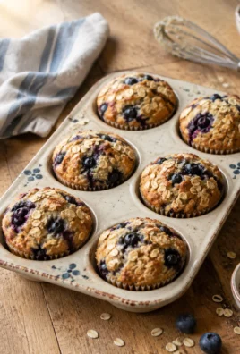 Muffins Protéinés aux Myrtilles, Flocons d’Avoine et Yaourt Grec