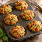 Muffins Sains aux Courgettes et Poivrons Rouges — Moelleux, Faciles et Savoureux