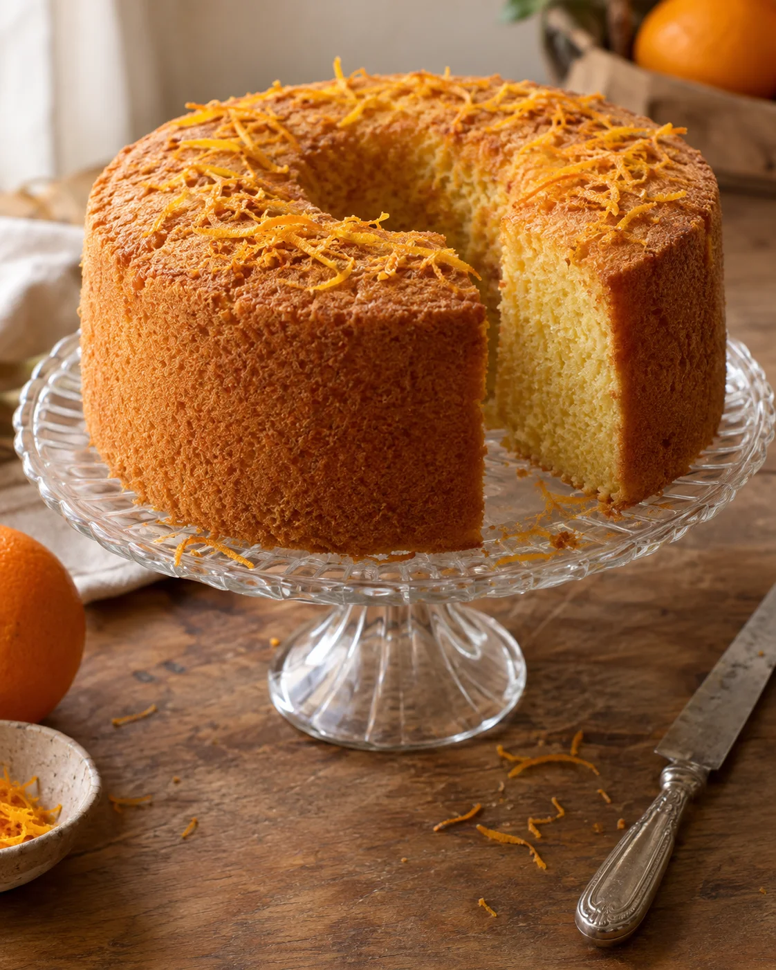 Orange Chiffon Cake — Gâteau Chiffon à l’Orange, Léger et Ultra Moelleux