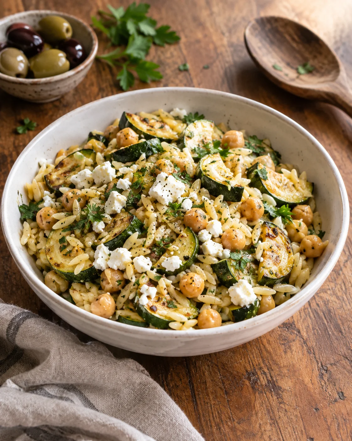 Orzo aux Courgettes Rôties, Pois Chiches et Feta image 2