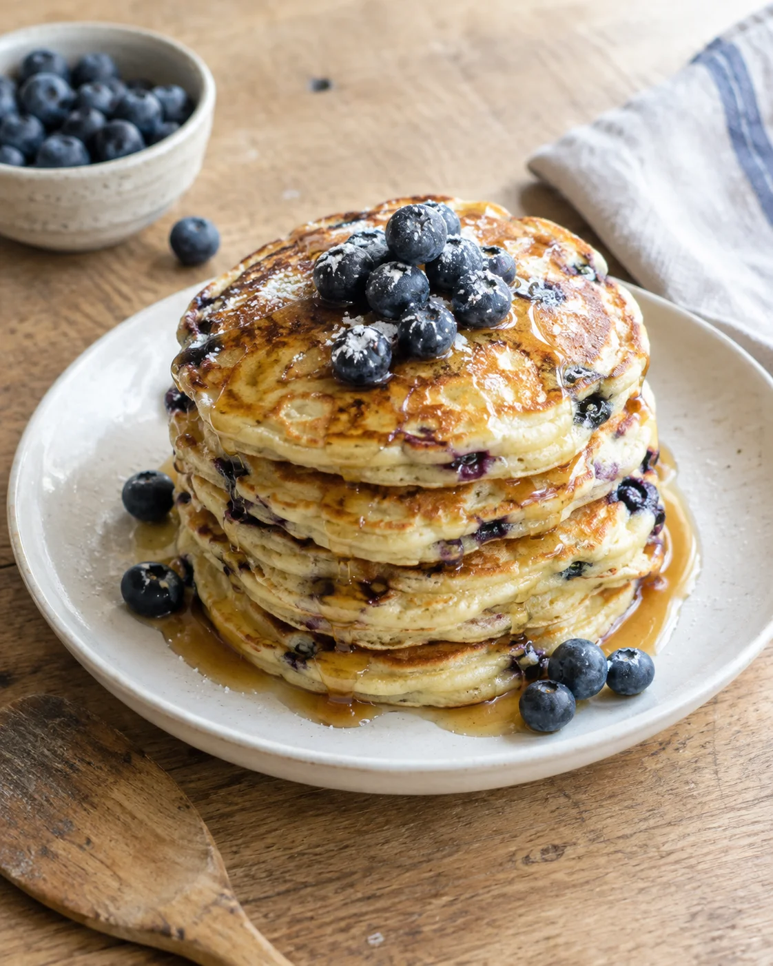 Pancakes aux Myrtilles Sains et Délicieux — Moelleux & Légers