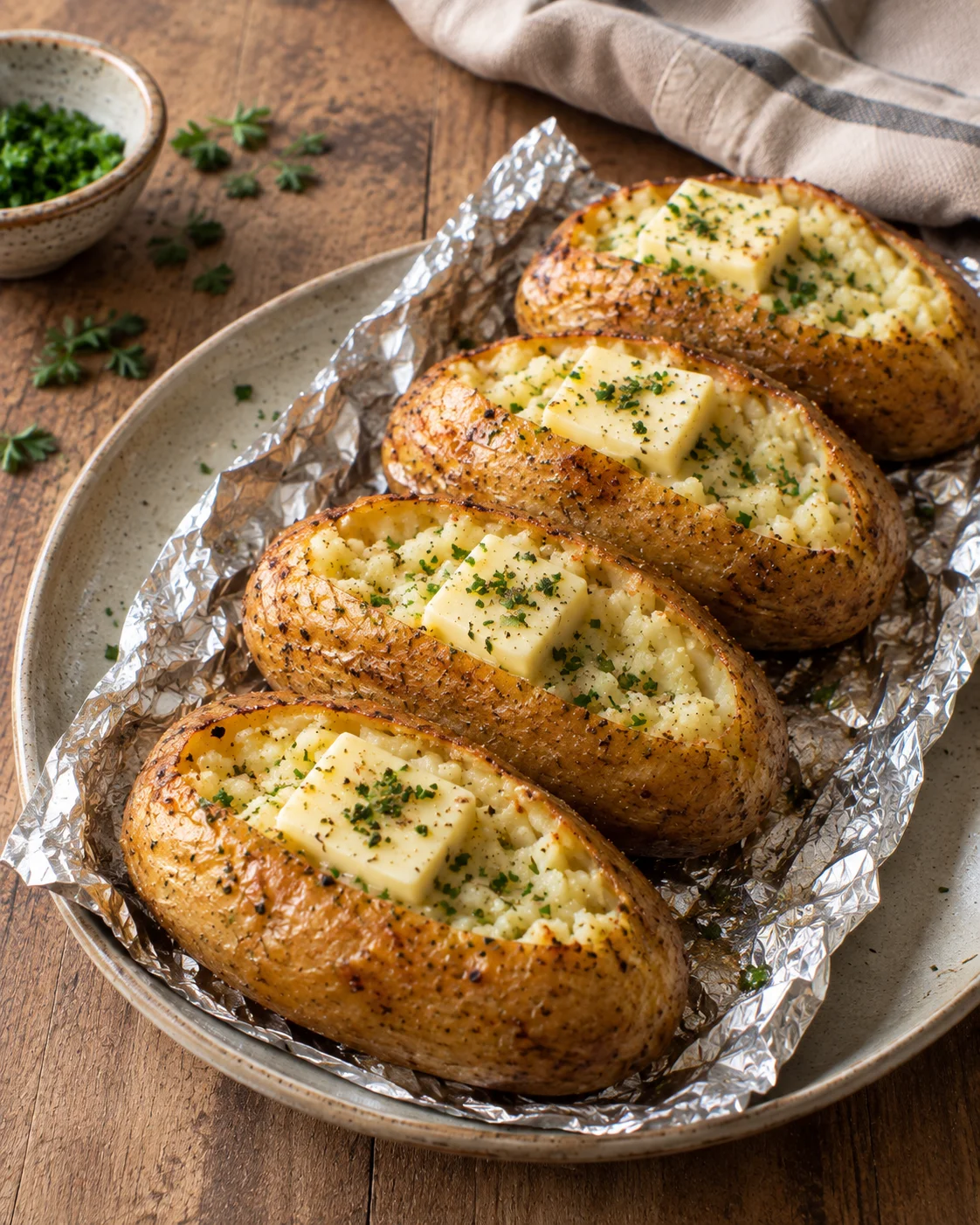 Pommes de terre fondantes au beurre à l’Air Fryer :