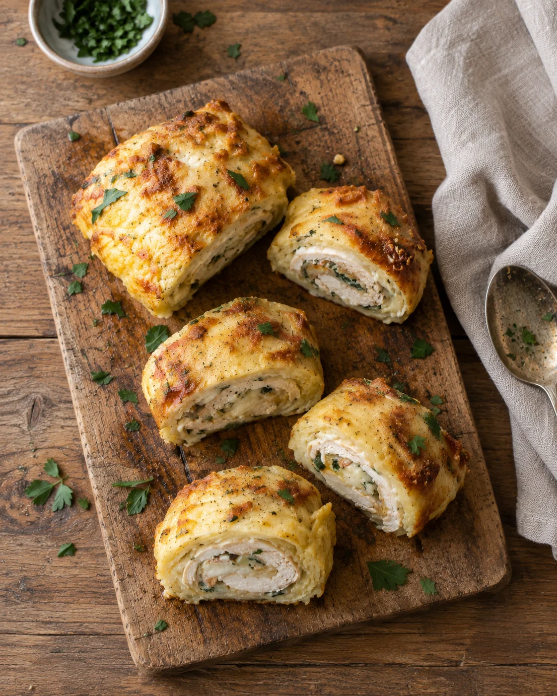 Roulés de Pommes de Terre au Poulet & au Fromage image 2