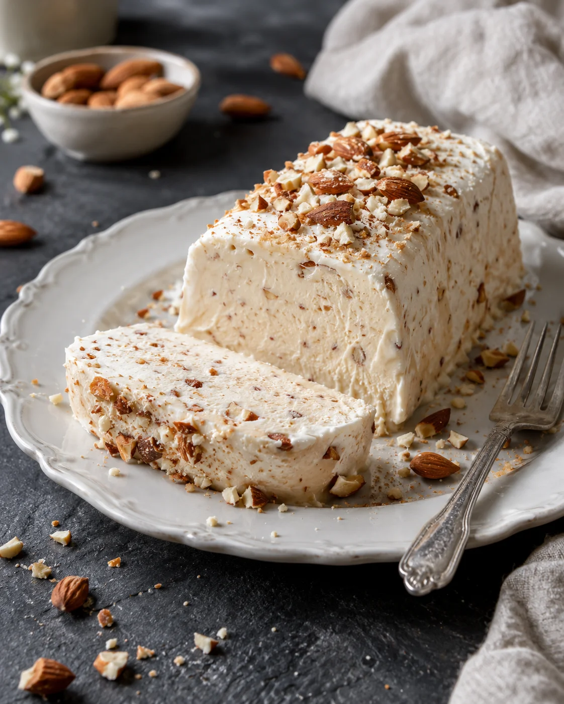 Semifreddo Italien aux Amandes — Un Dessert Frais, Crémeux et Raffiné