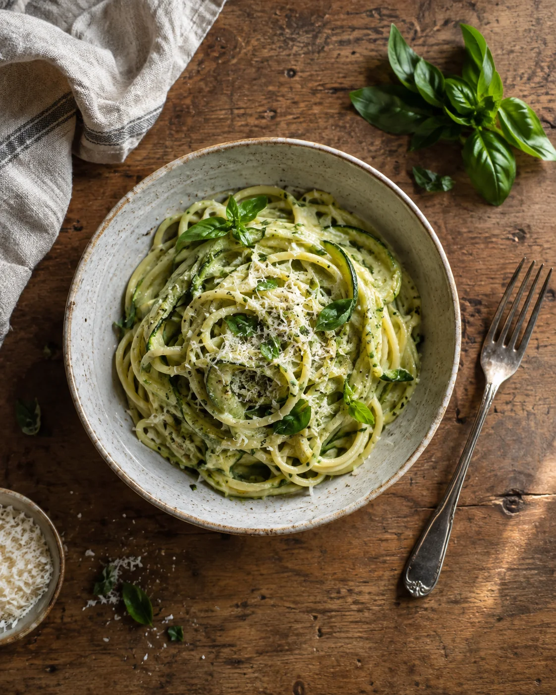 Spaghettis à la crème de courgettes image 2