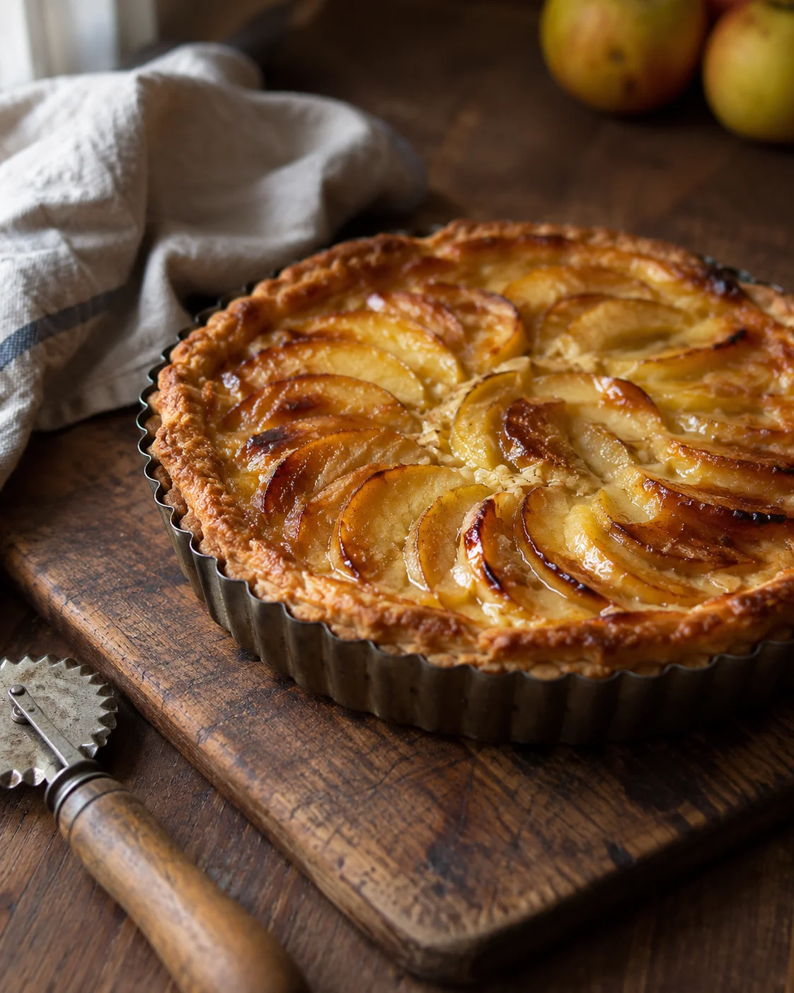Tarte Normande (Tarte aux Pommes Française)