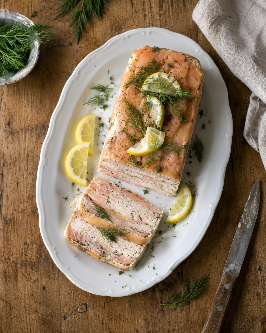 Terrine de Saumon au Pain de Mie — Fraîche, Crémeuse & Élégante