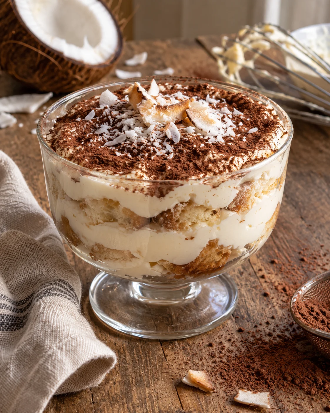 Tiramisu Coco Tropical — Frais, Crémeux et Gourmand