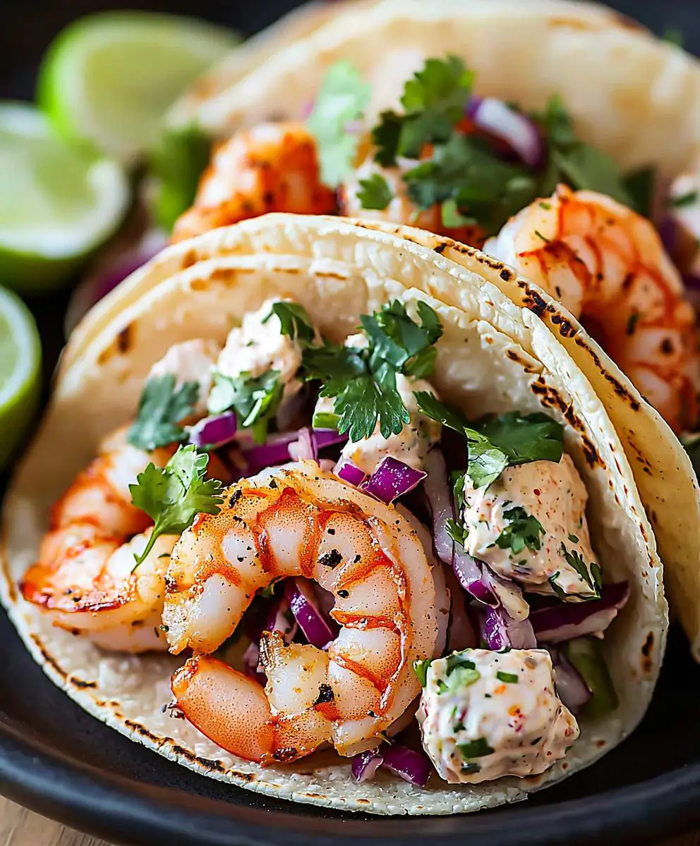 Shrimp Tacos with Sauce