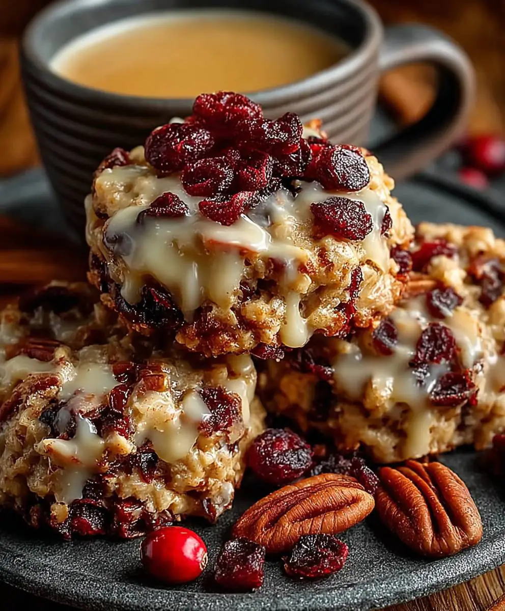 Cranberry Pecan Praline Cookies