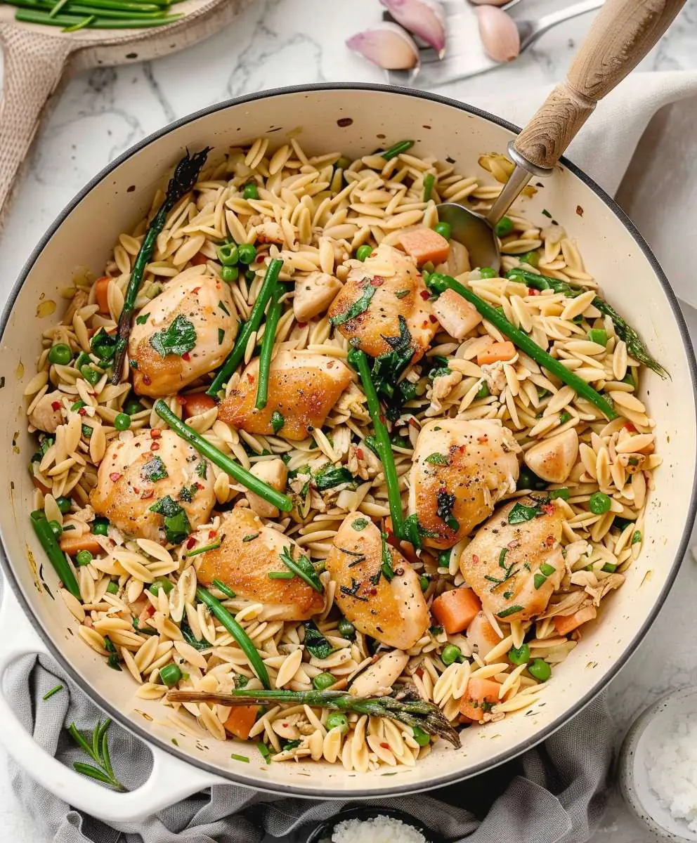 One Pot Chicken Orzo